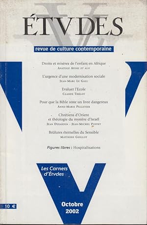 Image du vendeur pour tudes - Revue de culture contemporaine. mis en vente par PRISCA