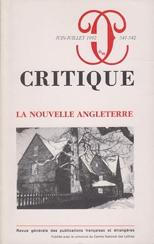 Bild des Verkufers fr Critique. - N 541/542 - La Nouvelle Angleterre zum Verkauf von PRISCA