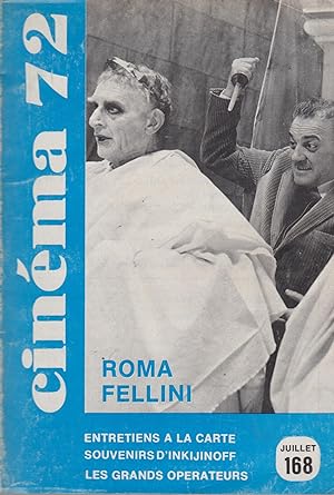 Immagine del venditore per Cinma 72 - N 168 - Juillet/Aot 1972 venduto da PRISCA