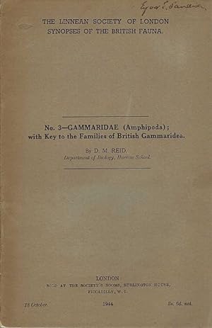 Gammaridae (Amphipoda); with Key to the Families of British Gammaridea.