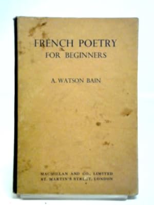 Immagine del venditore per French Poetry for Beginners venduto da World of Rare Books
