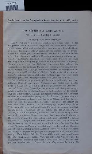 Seller image for Der nrdlichste Rand Asiens. AA-2685. Sonderdruck aus der Geologischen Rundschau, Bd. XXIII, 1932, Heft I for sale by Antiquariat Bookfarm