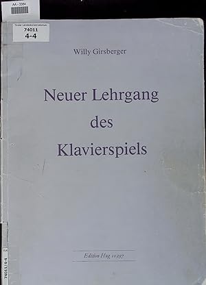 Seller image for Neuer Lehrgang des Klavierspiels. for sale by Antiquariat Bookfarm