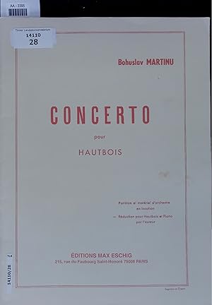 Bild des Verkufers fr Concerto pour Hautbois. AA-3395 zum Verkauf von Antiquariat Bookfarm