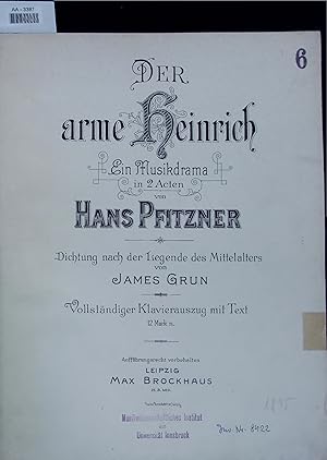 Bild des Verkufers fr Der arme Heinrich. AA-3387 zum Verkauf von Antiquariat Bookfarm