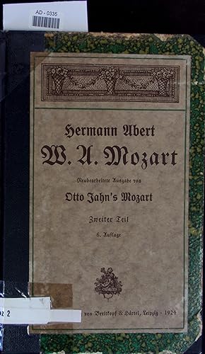 Imagen del vendedor de W. A. Mozart. AD-0335. Zweiter Teil, 6. Auflage a la venta por Antiquariat Bookfarm