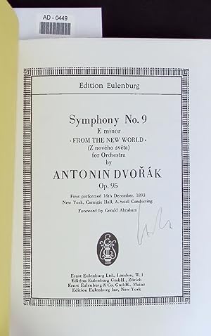 Bild des Verkufers fr Symphony No. 9. E minor. FROM THE NEW WORLD. (Z novho sveta) for Orchestra. Op. 95 zum Verkauf von Antiquariat Bookfarm