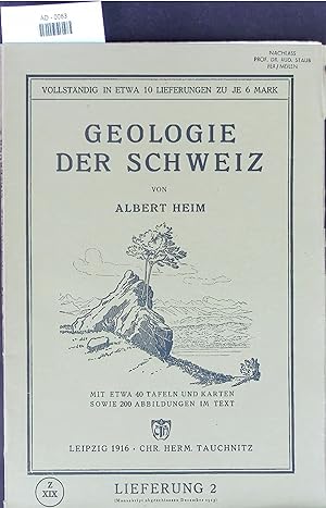 Bild des Verkufers fr GEOLOGIE DER SCHWEIZ. AD - 0083 zum Verkauf von Antiquariat Bookfarm