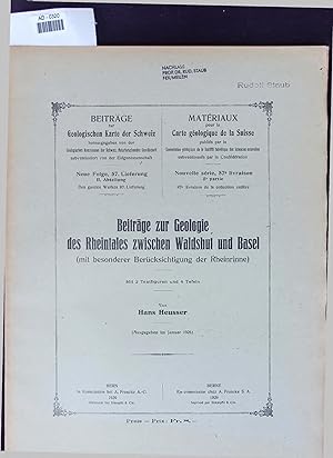 Seller image for Beitrage zur Geologie des Rheintales zwischen Waldshut und Basel. AD-0320. Neue Folge, 57. Lieferung II. Abteilung for sale by Antiquariat Bookfarm