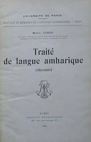 Traite de la langue amharique (Abyssinie)