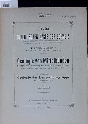 Image du vendeur pour Geologie der Lenzerhorngruppe. Geologie von Mittelbunden mis en vente par Antiquariat Bookfarm