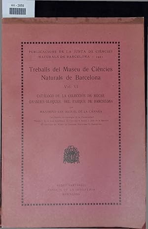 Imagen del vendedor de Treballs del Museu de Ciencies Naturals de Barcelona. AA-2859. Vol. VI a la venta por Antiquariat Bookfarm