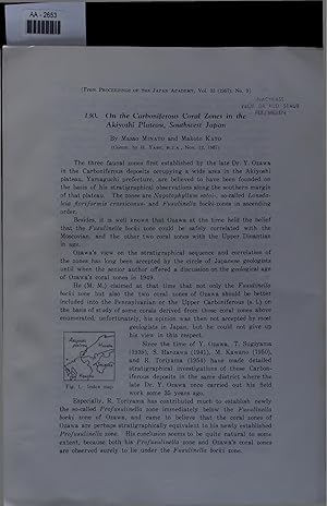 Seller image for 130. On the Carboniferous Coral Zones in the Akiyoshi Plateau, Southwest Japan. AA-2653. From Proceedings of the Japan Academy, Vol. 33 (1957), No. 9 for sale by Antiquariat Bookfarm