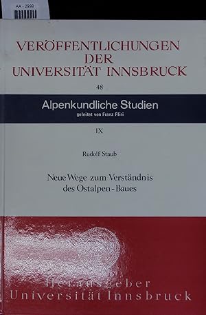 Image du vendeur pour Neue Wege zum Verstndnis des Ostalpen- Baues. AA-2999. IX mis en vente par Antiquariat Bookfarm