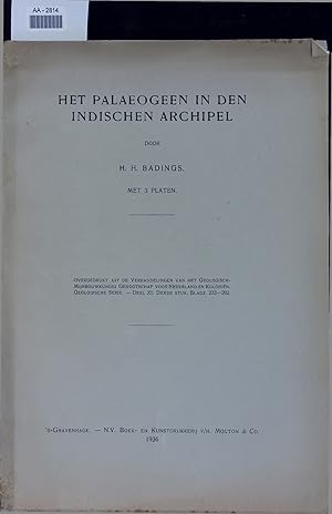 Image du vendeur pour HET PALAEOGEEN IN DEN INDISCHEN ARCHIPEL. mis en vente par Antiquariat Bookfarm