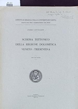 Seller image for SCHEMA TETTONICO DELLA REGIONE DOLOMITICA VENETO - TRIDENTINA. AD - 0270 for sale by Antiquariat Bookfarm