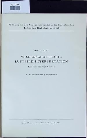 Bild des Verkufers fr WISSENSCHAFTLICHE LUFTBILD-INTERPRETATION. Ein methodischer Versuch AD - 0093 zum Verkauf von Antiquariat Bookfarm