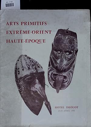 Seller image for ARTS PRIMITIFS EXTREME-ORIENT HAUTE-POQUE. HOTEL DROUOT, 22-23 AVRIL 1958 for sale by Antiquariat Bookfarm
