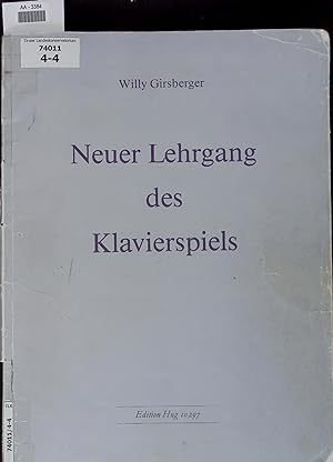 Seller image for Neuer Lehrgang des Klavierspiels. AA-3384 for sale by Antiquariat Bookfarm