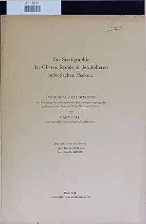 Imagen del vendedor de Zur Stratigraphie der Oberen Kreide in den hheren helvetischen Decken. AD-0123 a la venta por Antiquariat Bookfarm