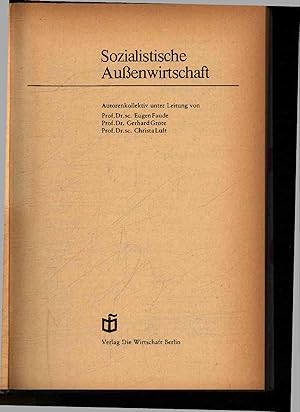 Imagen del vendedor de Sozialistische Aussenwirtschaft. a la venta por Antiquariat Bookfarm