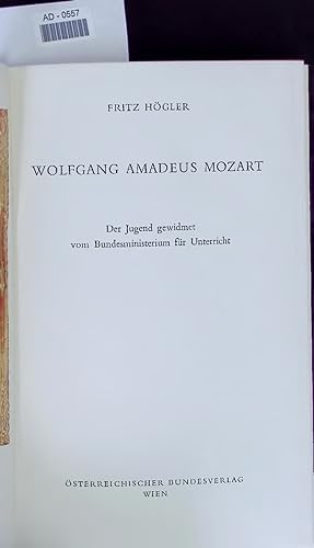 Image du vendeur pour WOLFGANG AMADEUS MOZART. mis en vente par Antiquariat Bookfarm