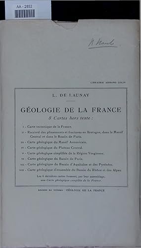 Seller image for GEOLOGIE DE LA FRANCE. AA-2852 for sale by Antiquariat Bookfarm