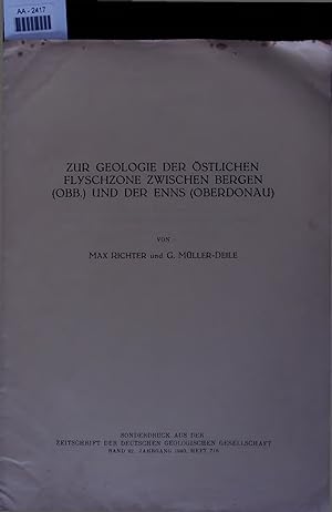 Bild des Verkufers fr ZUR GEOLOGIE DER STLICHEN FLYSCHZONE ZWISCHEN BERGEN (OBB.) UND DER ENNS (OBERDONAU). ZEITSCHRIFT DER DEUTSCHEN GEOLOGISCHEN GESELLSCHAFT, BAND 92. JAHRGANG 1940. HEFT 7/8 zum Verkauf von Antiquariat Bookfarm