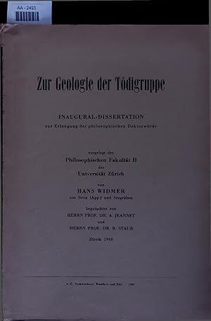 Bild des Verkufers fr Zur Geologie der Tdigruppe. INAUGURAL-DISSERTATION zum Verkauf von Antiquariat Bookfarm