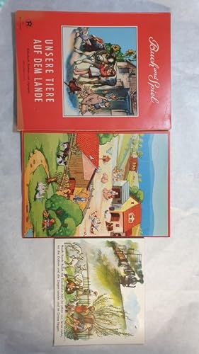 Buch und Spiel. Unsere Tiere auf dem Lande. Bilderbuch, Rechen- und Legespiel. Für 4-7 jährige.