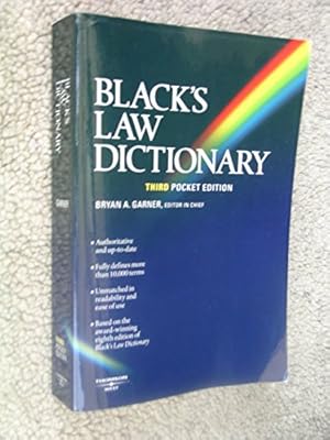 Seller image for Black's Law Dictionary (Pocket), 3rd Edition for sale by -OnTimeBooks-