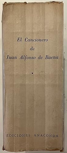 Imagen del vendedor de El cancionero de Juan Alfonso de Baena (siglo XV) a la venta por Joseph Burridge Books