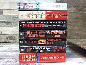 Seller image for 7 Christopher Reich Thriller (Rules of Betrayal, Patriots Club, Numbered Account, Devil's Banker, The Runner, The First Billion, Rules of Deception) for sale by Archives Books inc.