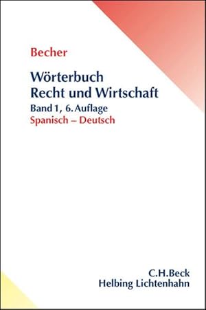 Seller image for Wrterbuch Recht und Wirtschaft Band 1: Spanisch - Deutsch for sale by Rheinberg-Buch Andreas Meier eK