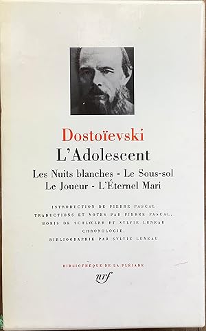 Image du vendeur pour Dostoevski : L'Adolescent, les nuits blanches, le sous-sol, le joueur, l ternel mari. mis en vente par Le Songe de Polia