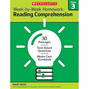 Week-by-Week Homework: Reading Comprehension Grade 3: 30 Passages - Text-based Questions - Meets ...