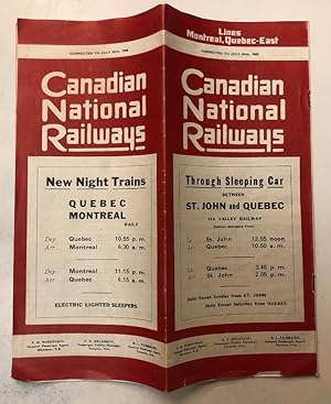 Canadian National Railways. Timetable. Corrected to July 20th, 1920