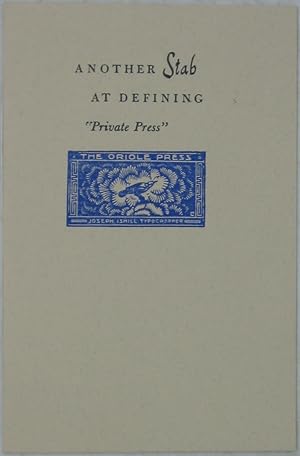 Seller image for Another Stab at Defining 'Private Press' (Letterpress, Lithography) for sale by Powell's Bookstores Chicago, ABAA