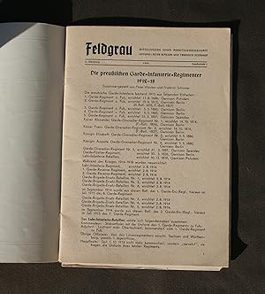 Seller image for Die preuischen Garde-Infanterieregimenter 1912 -1918. for sale by Antiquariat Hubertus von Somogyi-Erddy