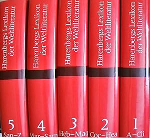 Harenbergs Lexikon der Weltliteratur A-Z, Autoren, Werke, Begriffe, Band 1-5,