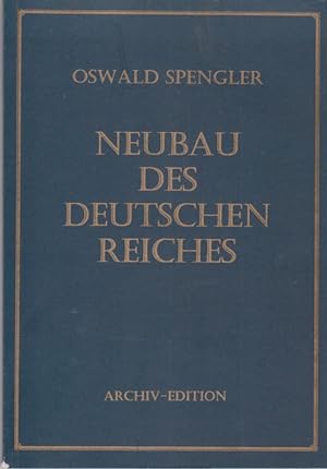 Imagen del vendedor de Neubau des deutschen Reiches. a la venta por Fundus-Online GbR Borkert Schwarz Zerfa