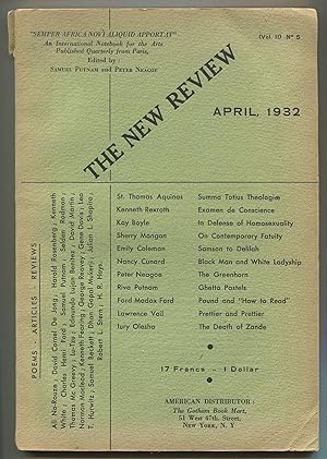 Bild des Verkufers fr The New Review - Vol. II, No. 5, April, 1932 zum Verkauf von Between the Covers-Rare Books, Inc. ABAA