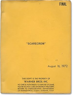 Bild des Verkufers fr Scarecrow (Original screenplay for the 1973 film) zum Verkauf von Royal Books, Inc., ABAA