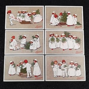 Imagen del vendedor de 6 Bilder, komplette Serie: Kinder mit weien Kleidern. Serie 85. a la venta por ANTIQUARIAT Franke BRUDDENBOOKS