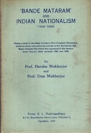 Seller image for Bande Mataram' and Indian Nationalism (1906-1908). for sale by nika-books, art & crafts GbR