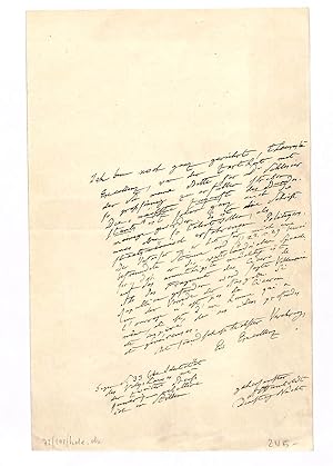 Imagen del vendedor de Eigenh. Brief mit U. "A v Humboldt". a la venta por Eberhard Kstler Autographen&Bcher oHG