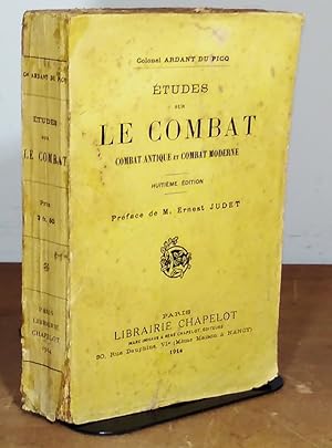 Bild des Verkufers fr ETUDES SUR LE COMBAT - COMBAT ANTIQUE ET COMBAT MODERNE zum Verkauf von Livres 113