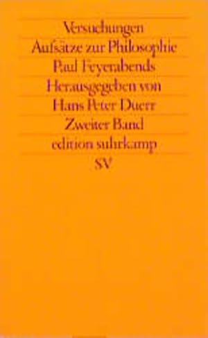 Bild des Verkufers fr Versuchungen. Aufstze zur Philosophie Paul Feyerabends 2. Band zum Verkauf von antiquariat rotschildt, Per Jendryschik