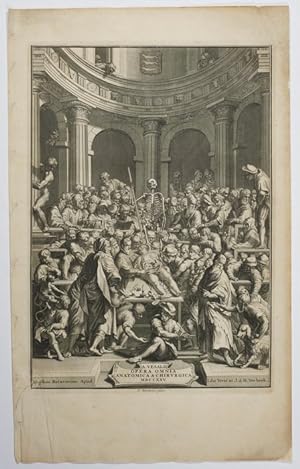 Opera omnia anatomica & chirurgica, Title-page: The Anatomical Theatre and the The Little Portrai...
