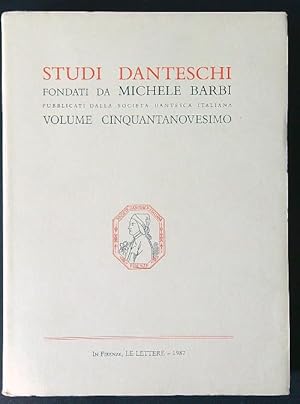 Seller image for Studi danteschi fondati da Michele Barbi vol. 59 for sale by Librodifaccia